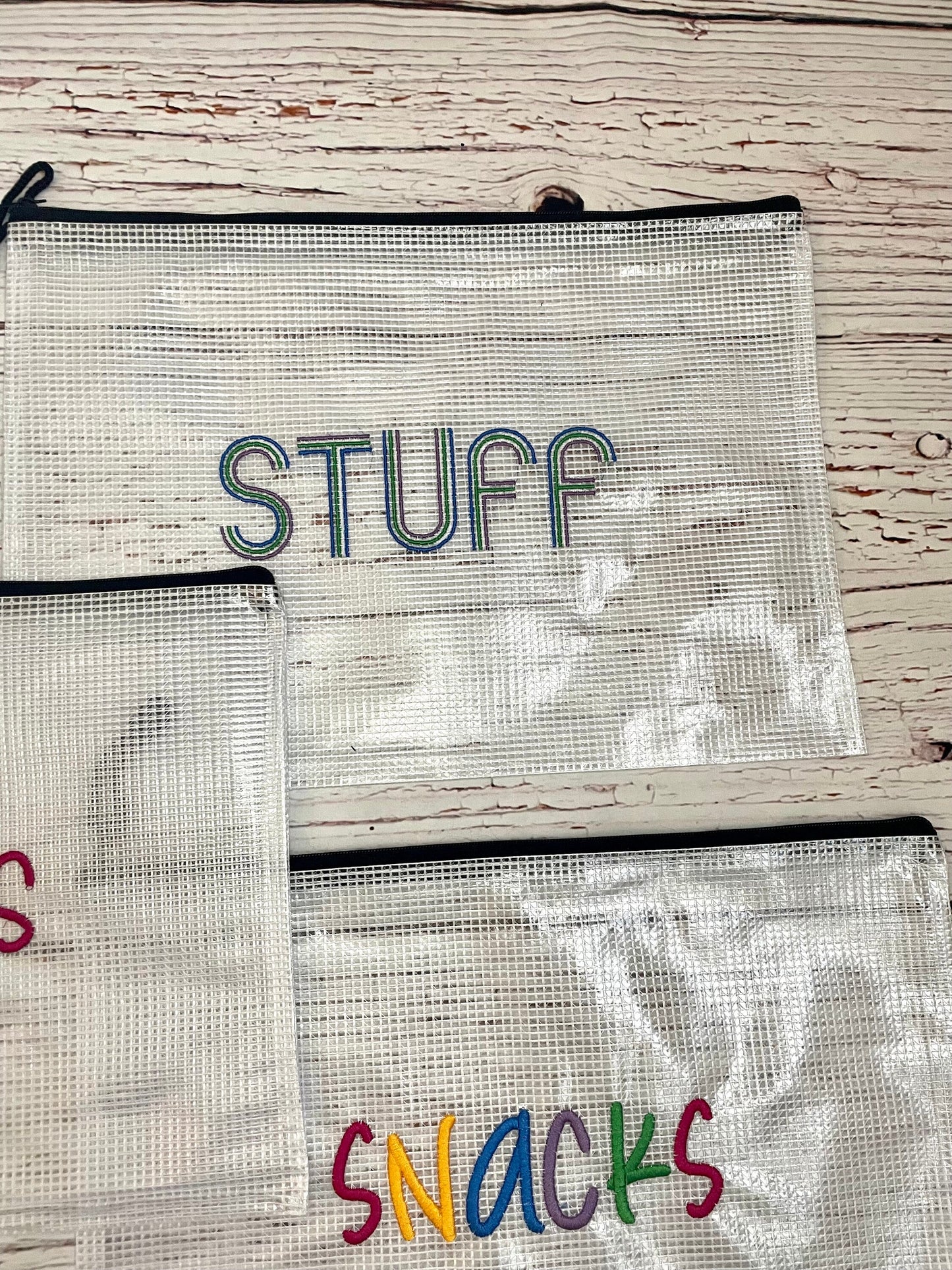 Personalized Embroidered Zipper Pouches – Custom Bag & Backpack Organizers