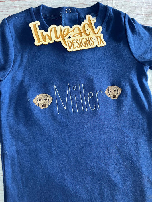 Custom Embroidered Baby Boy Rompers