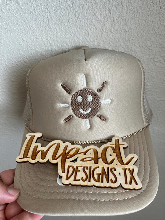Sun Smiley Foam Trucker Hat