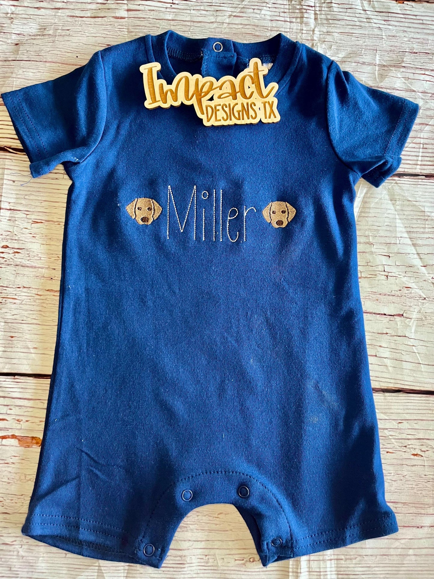 Custom Embroidered Baby Boy Rompers
