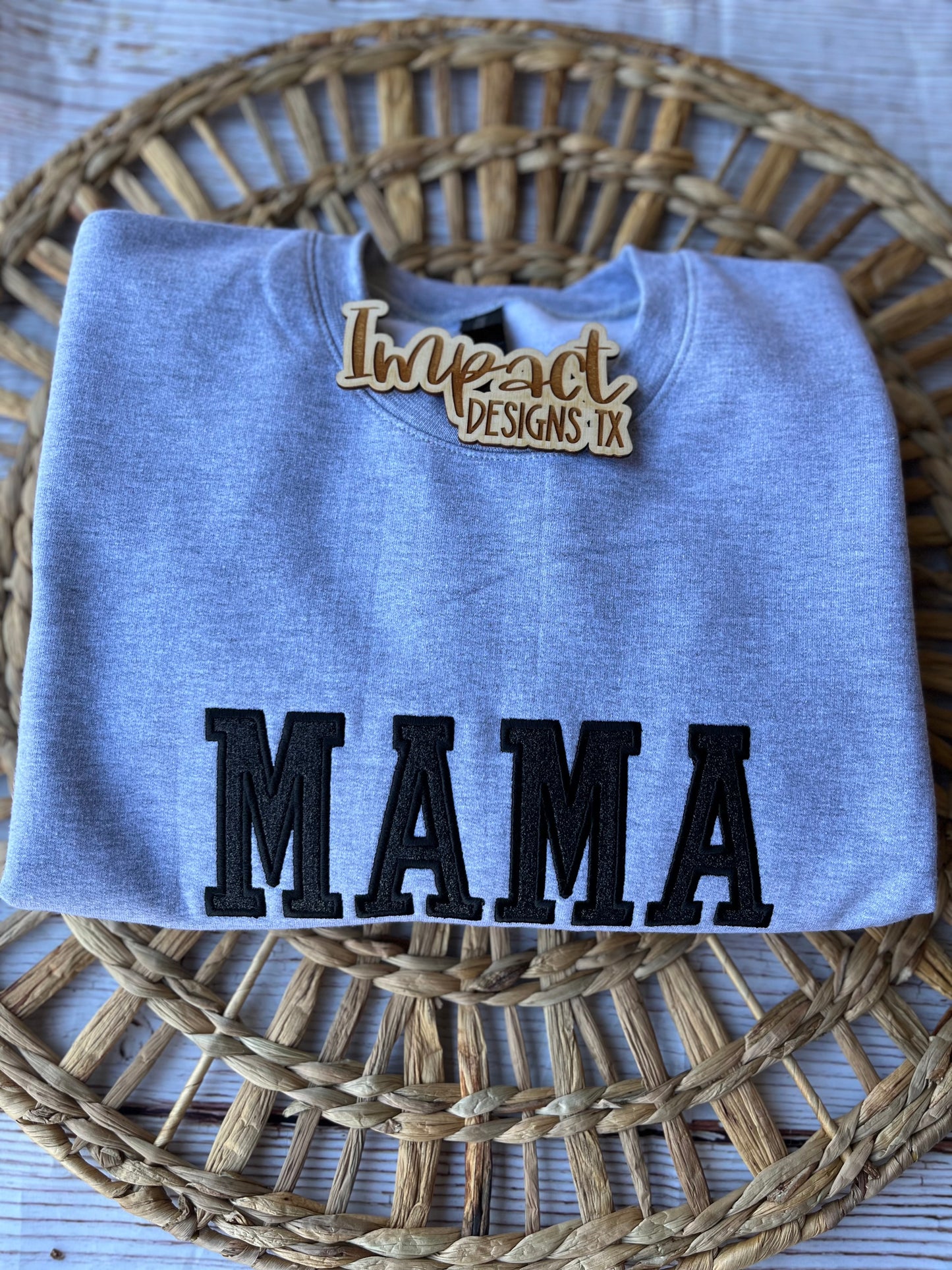 Black Glitter Mama Sweatshirt