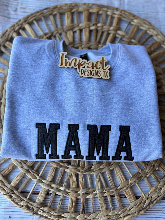 Black Glitter Mama Sweatshirt