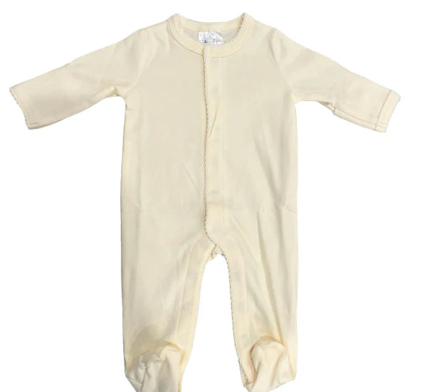 Embroidered Picot Trimmed Footies