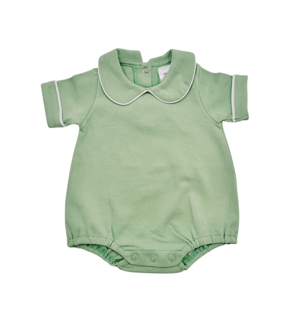 Embroidered Piping Collared Bubble