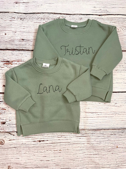 Custom Embroidered Baby & Toddler Crewneck Sweatshirt