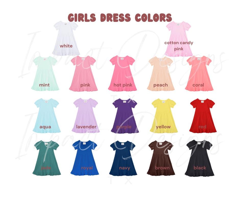 Girls Custom Embroidered Monogrammed Name Dress