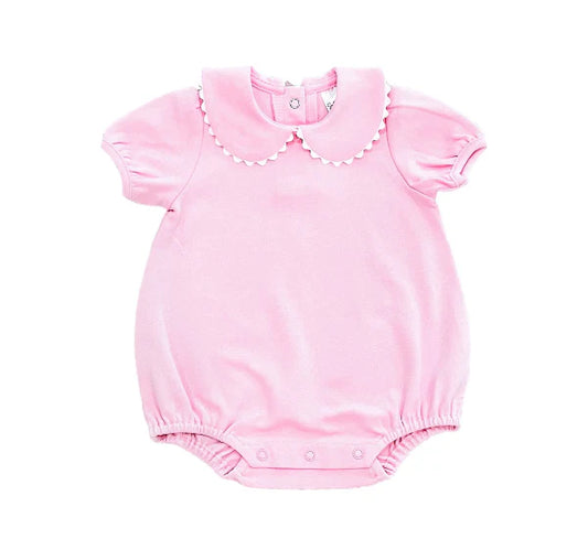 Embroidered Scalloped Collar Bubble