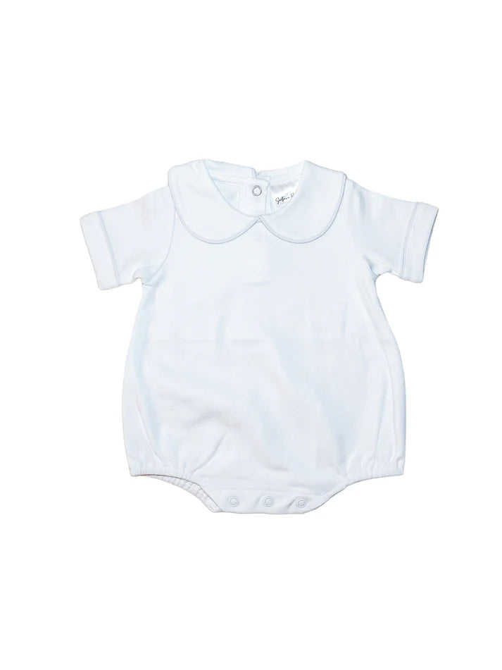 Embroidered Piping Collared Bubble