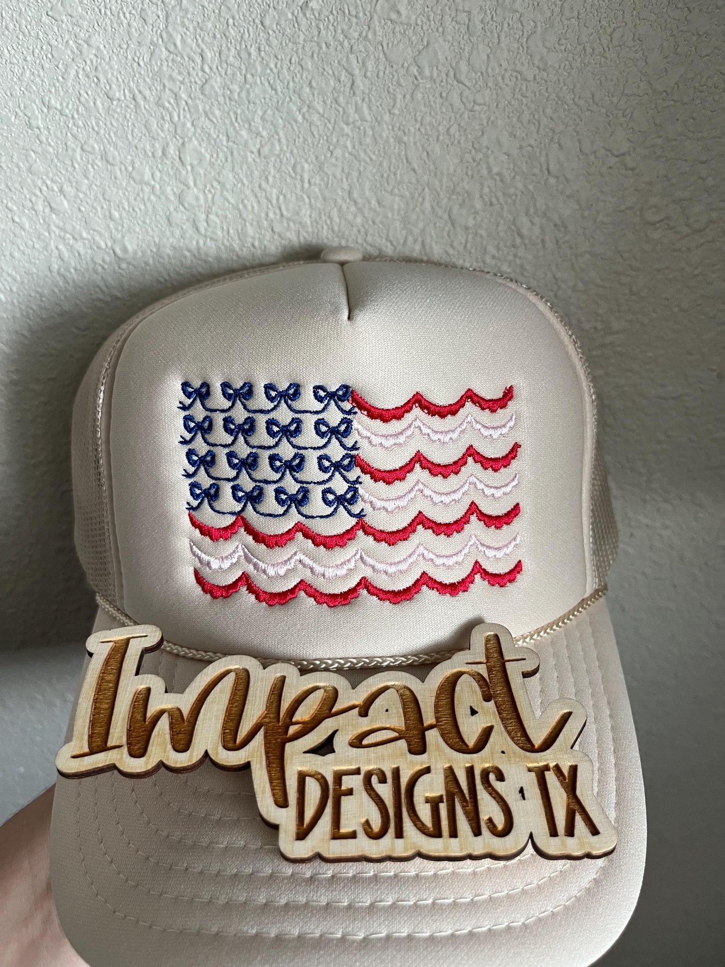 Embroidered Flag Trucker Hat