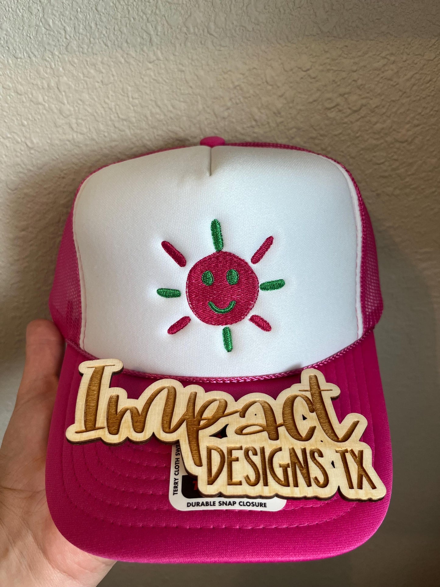 Sun Smiley Foam Trucker Hat