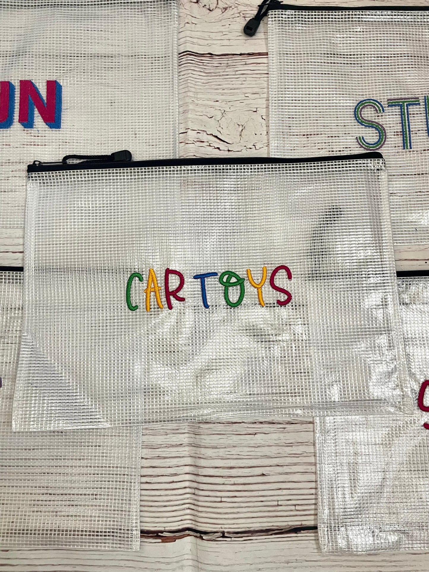 Personalized Embroidered Zipper Pouches – Custom Bag & Backpack Organizers