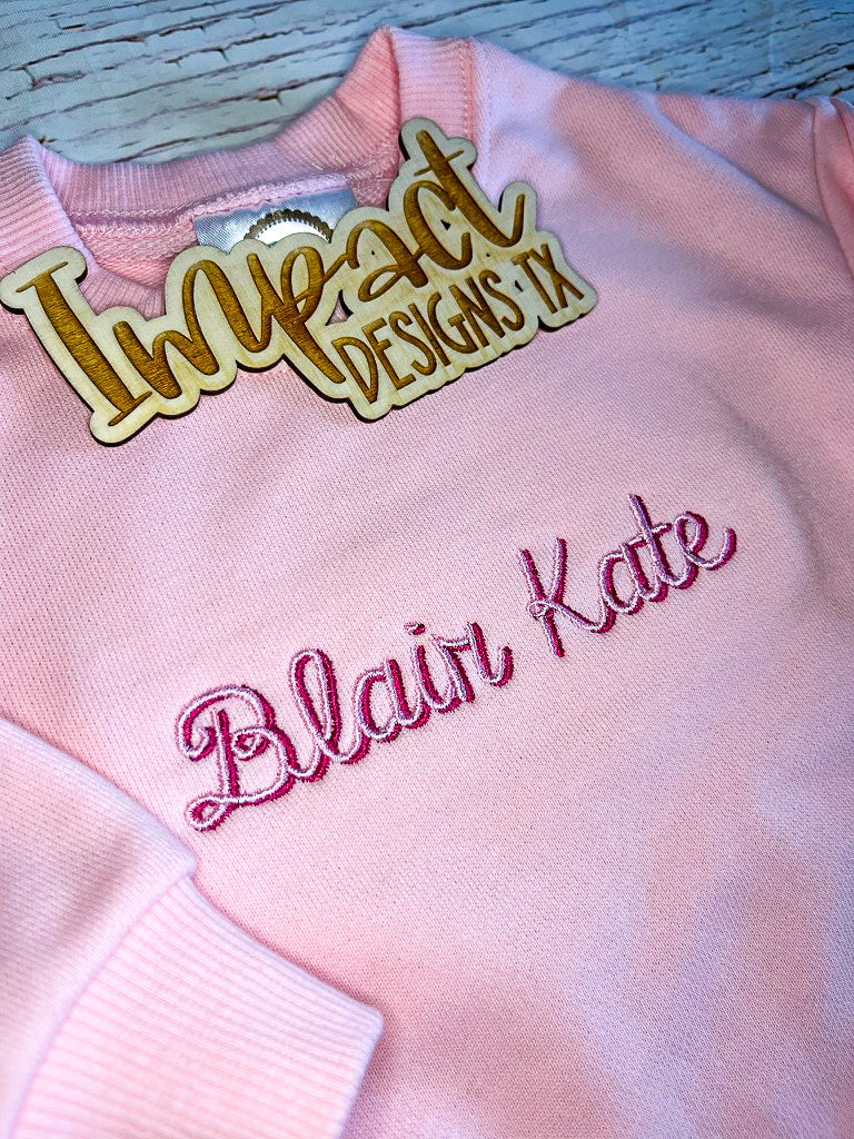 Custom Sweatshirt Bubble Romper