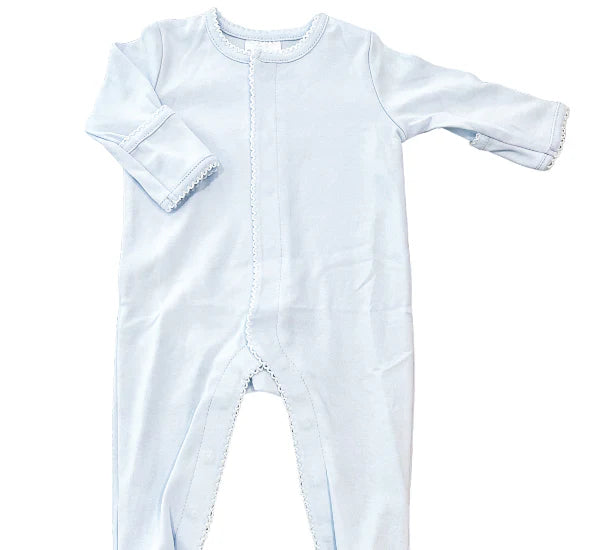 Embroidered Picot Trimmed Footies