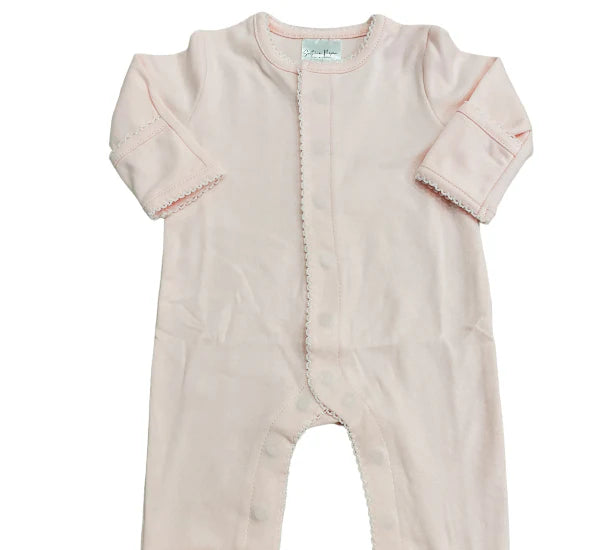 Embroidered Picot Trimmed Footies