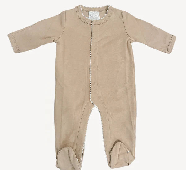 Embroidered Picot Trimmed Footies