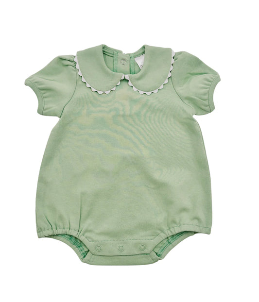 Embroidered Scalloped Collar Bubble