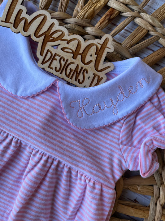 Monogram Collar Bubble, Baby Girl Bubble, Toddler Girl Bubble, Monogram Bubble