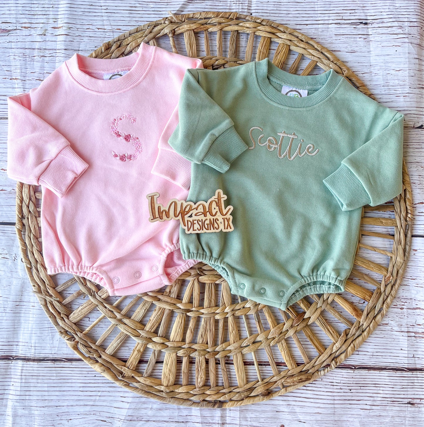 Custom Sweatshirt Bubble Romper