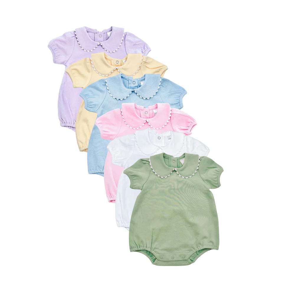 Monogrammed Scalloped Collar Bubble