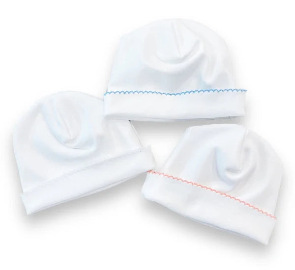Embroidered Picot Trimmed Hat