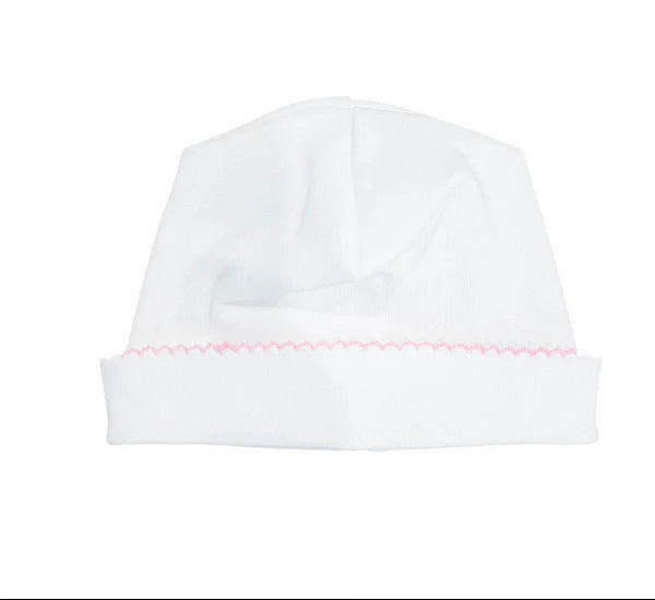 Embroidered Picot Trimmed Hat