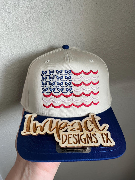 Embroidered Flag Trucker Hat