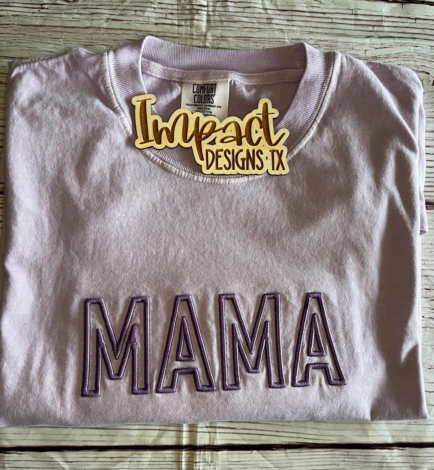 Custom 3D Puff Embroidered Shirt – Mama or Grandma Name Outline Tee