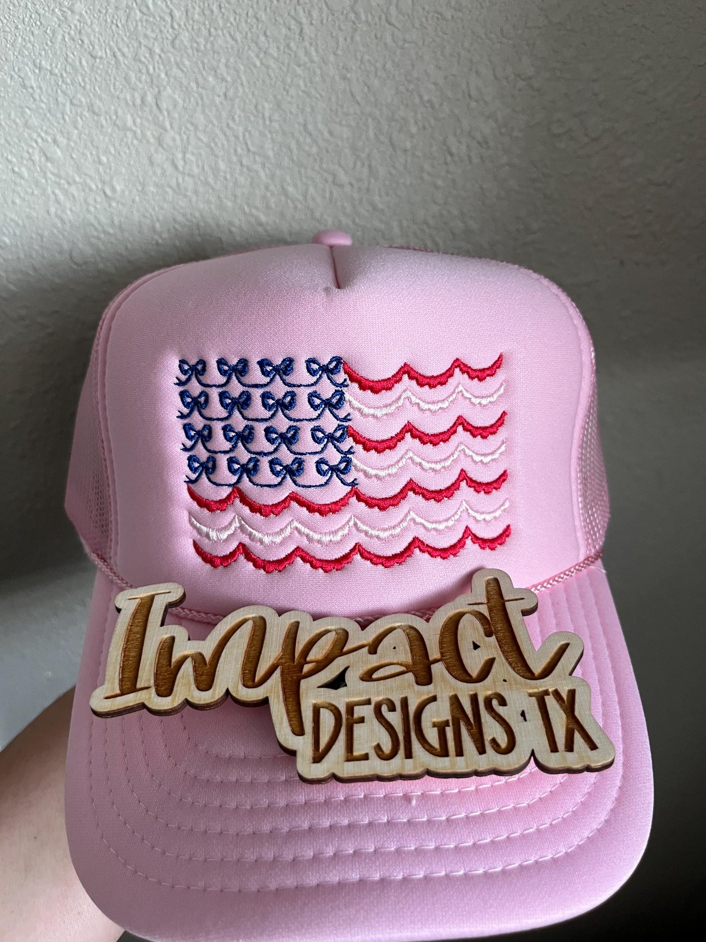 Embroidered Flag Trucker Hat