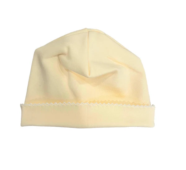 Embroidered Picot Trimmed Hat