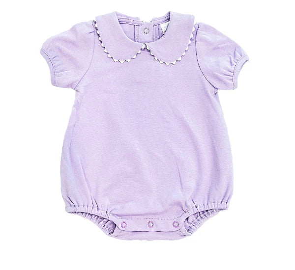 Embroidered Scalloped Collar Bubble